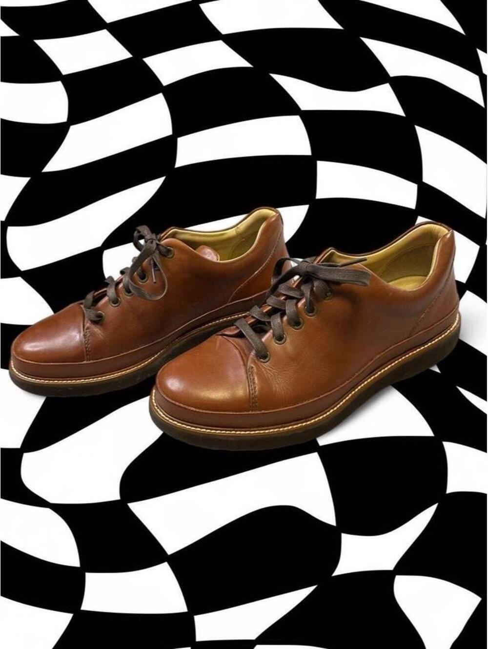 Samuel Hubbard Hush Puppies brown leather lace-up shoes